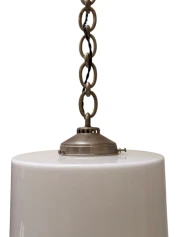 Art Deco Pendant Lamp with Original Milk Glass Shade, 1930s